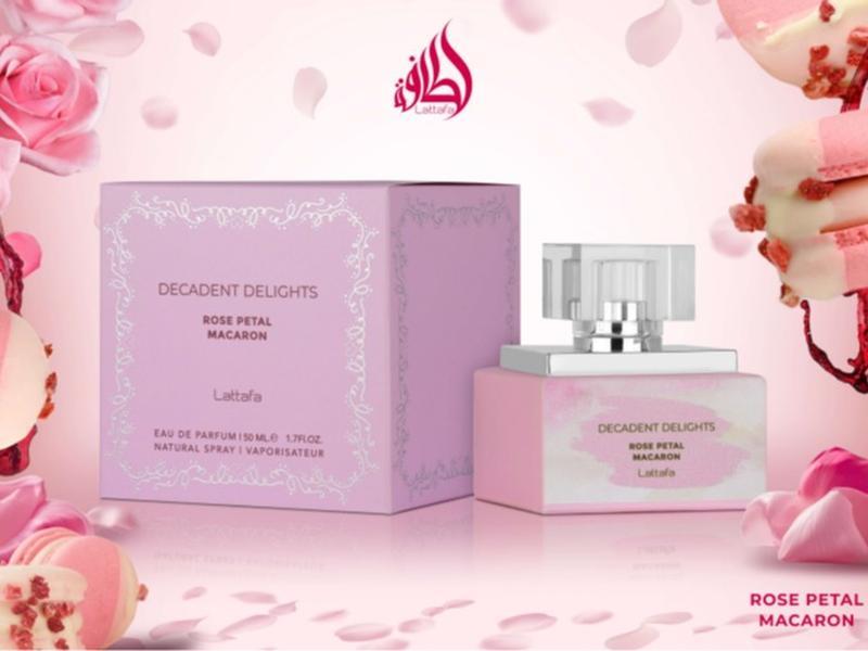 Lattafa Perfumes | Decadent Delights Rose Petal Macaron | 50 ML - 1.69 OZ