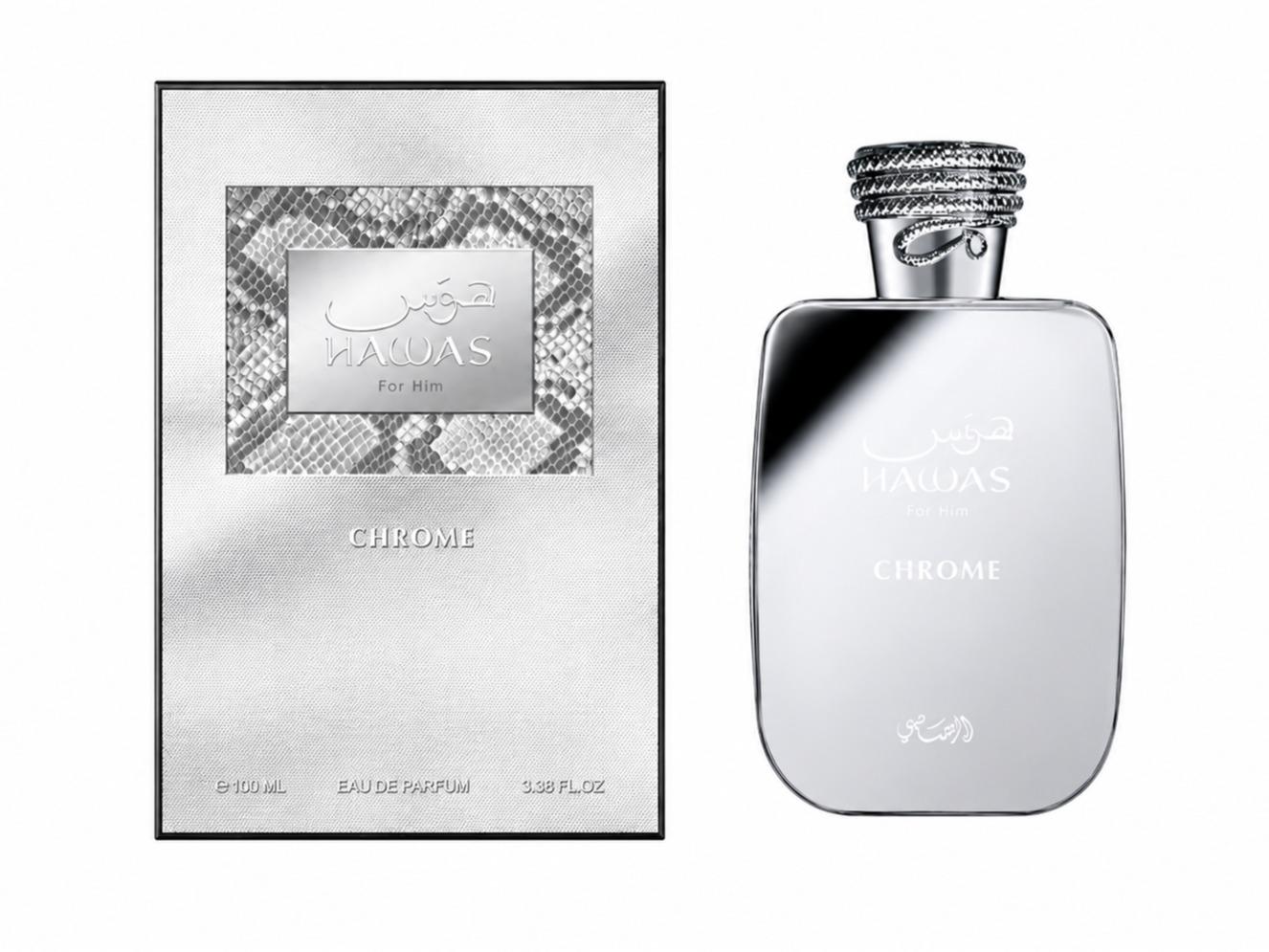 Rasasi Hawas Chrome Extrait De Parfum for Men - 100 ML 100ml (3.4 oz)