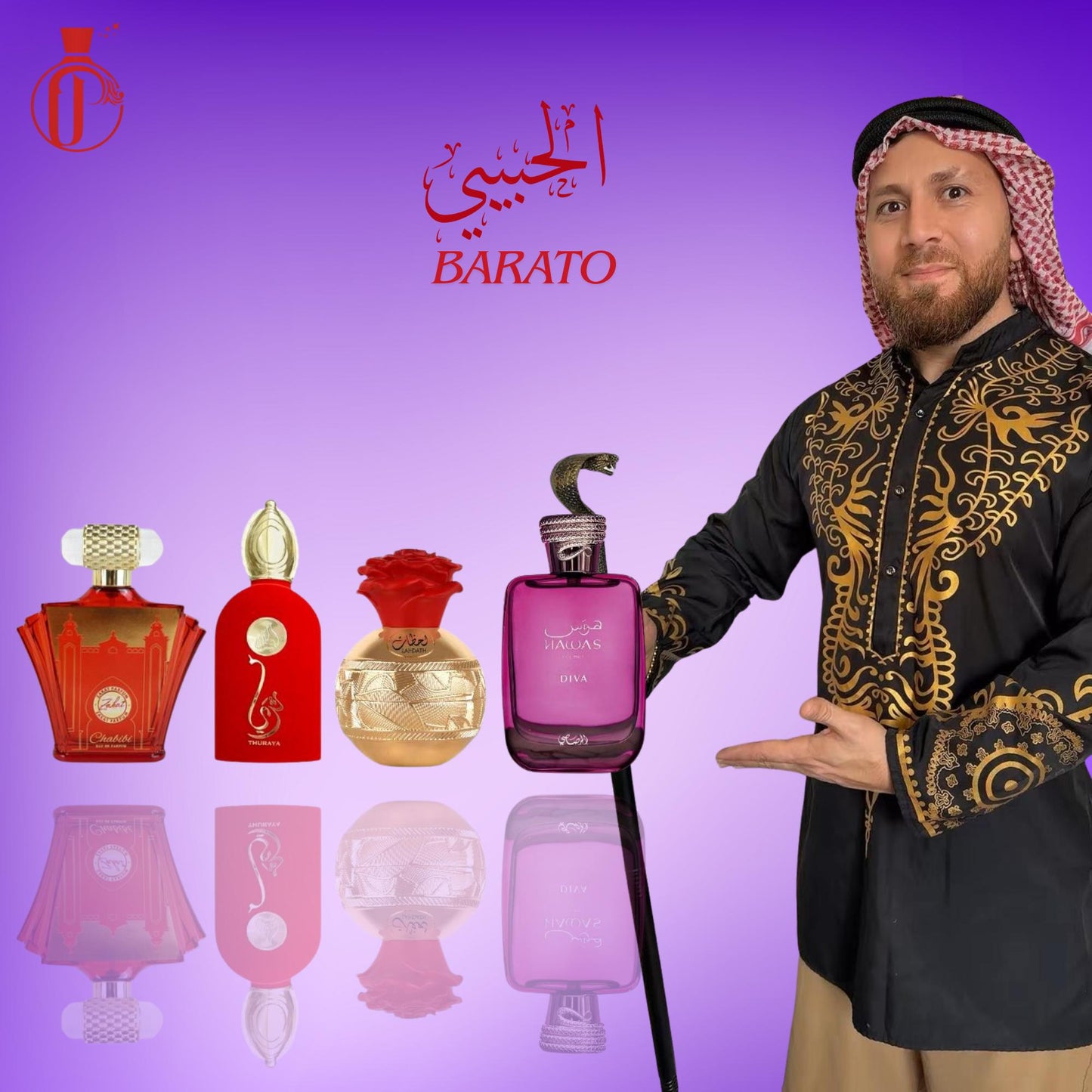 El Habibi Barato Bundle - Multi-Pack Alcohol-Based Fragrance Bundle, Z26 + Thuraya + Lahdath + Diva Eau De Parfum, 100 ML, Fruity Floral & Floral Notes of Black Currant, Rose, Vanilla