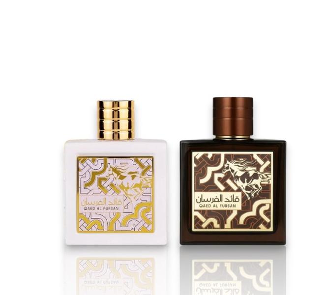 Lattafa Qaed Al Fursan Untamed & Unlimited Fragrance Gift Bundle, Unisex 3.04 fl oz (90 ml) EDP, Amber Vanilla Fragrance with Cedarwood Amber, Sweet, Woody & Fresh Notes