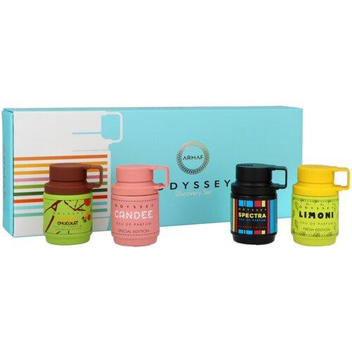 Armaf Odyssey Discovery Set Unisex Fragrances Candee+Spectra+Limoni+Dubai Chocolat 12MLx4
