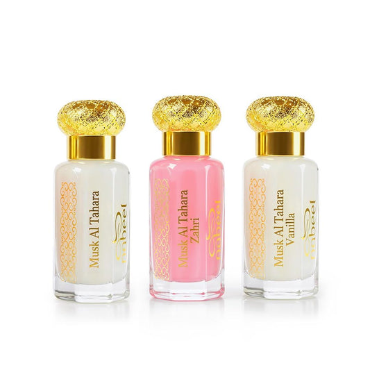 Nabeel | Musk Al Tahara Gift Set | Musk Al Tahara + Zahri + Vanilla | Concentrated Oil | 12 ML