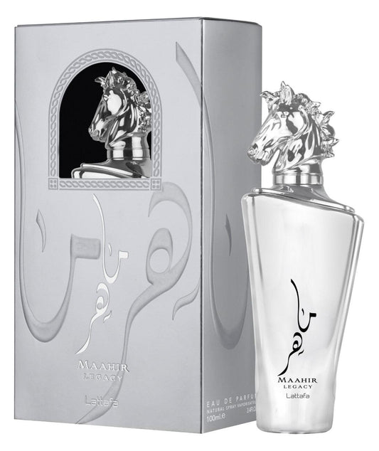 Lattafa Perfumes | Maahir Legacy - Mens Fragrance - 3.4 oz (100ml) Single Item - Aromatic and Citrusy Scent