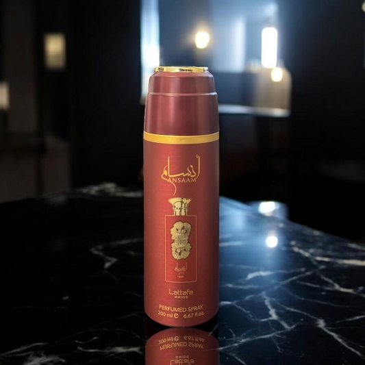 Lattafa Ansaam Red – Perfumed Body Spray 6.7 oz (200ml)