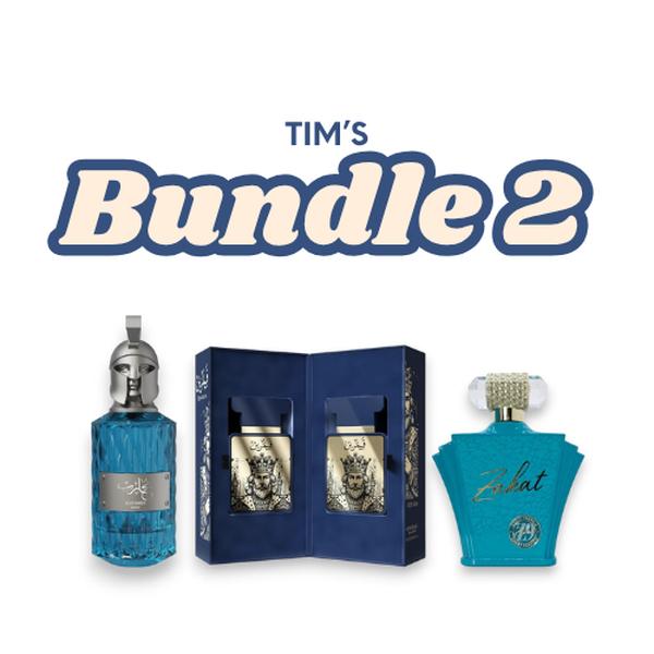 Tim's Multi-Pack Bundle 2 - Alcohol-Based Eau De Parfum (100 ML) with Muharib Hero, Qamarain for Him, Z9, Pineapple, Floral & Vanilla Notes, Everyday Wear Unisex Fragrance