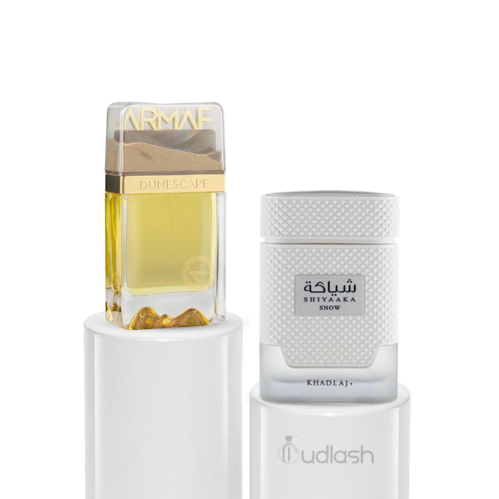 Oudlash Bundle | Armaf Dunescape + Kadlaj Shiyaaka Snow | Unisex Fragrance | 100ML - 3.4 OZ | Blood Orange, Bergamot, Mandarin