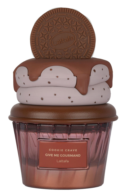Lattafa | Give Me Gourmand | Cookie Crave | Eau De Parfum | Unisex Fragrance | 100 ML - 3.4 fl oz | Butter - Cocoa & Vanilla Notes