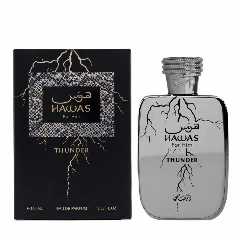 Hawas Thunder Eau De Parfum Spray 100ml (3.4 Oz) By Rasasi