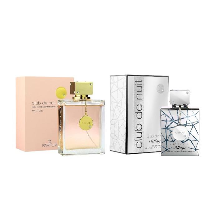 Armaf Club de Nuit Women's Fragrance Bundle Set, 3.6 oz Per Bottle, Citrus-Patchouli & Citrus-Wood Notes, Citrus Floral Woody Elegant Fragrance for All Skin Types