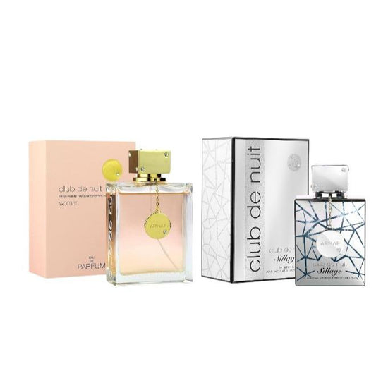 Armaf Club de Nuit Women's Fragrance Bundle Set, 3.6 oz Per Bottle, Citrus-Patchouli & Citrus-Wood Notes, Citrus Floral Woody Elegant Fragrance for All Skin Types