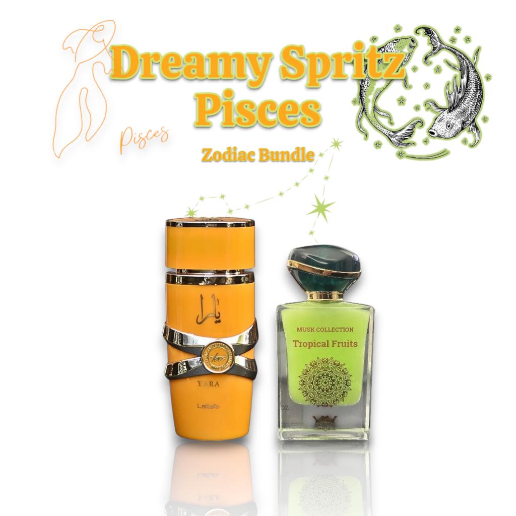 Lattafa Dreamy Spritz PISCES Zodiac Bundle Eau De Parfum (EDP) for Women, Yara Tous + Tropical Fruits, Fruity-Sweet & Floral Notes, 100 ML - 3.4 fl oz (3 to 3.9 fl oz)