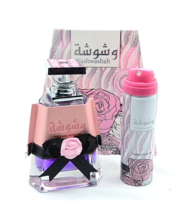 Lattafa Perfumes | Washwasha - Women Fragrance - 3.4 oz (100ml) Perfume and Body Spray | White Floral - Amber - Sweet