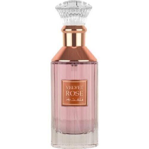 Lattafa Perfumes | Velvet Rose - Womens Eau de Parfum - 3.4 oz (100 ml) Rose - Amber - Musky - Patchouli