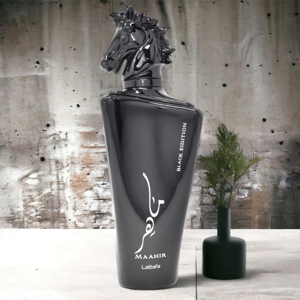 Lattafa Maahir Black Edition Eau De Parfum Spray 3.4 oz