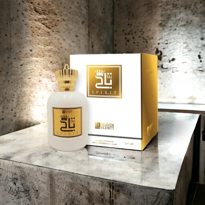 Heaven Scents | TAJ White [Spirit] - Unisex Eau de Parfum - 3.4 Oz (100ML) Musk - Vanilla - Amber Fragrance