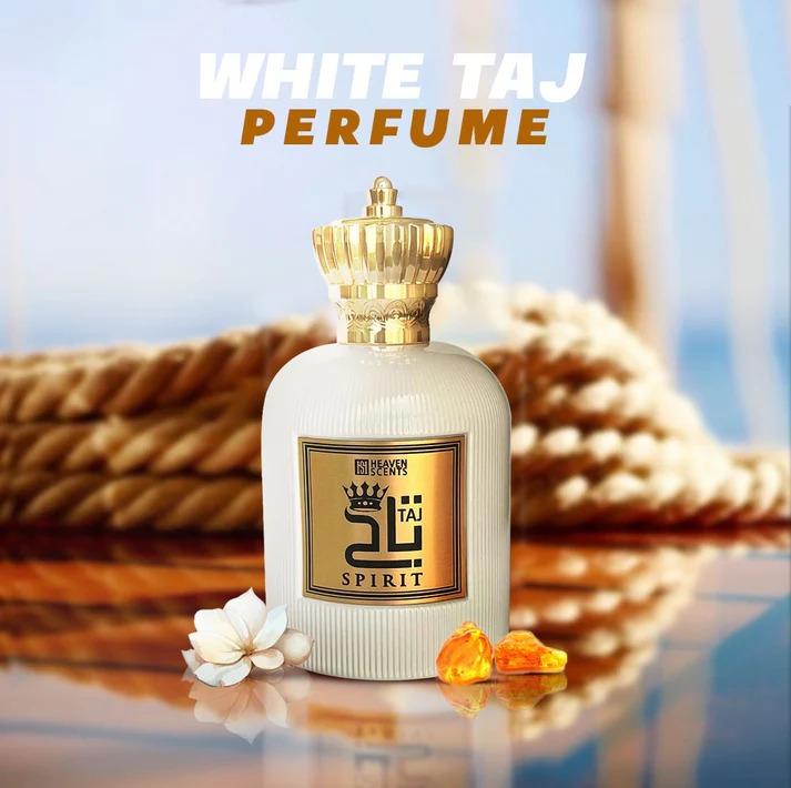 Heaven Scents | TAJ White [Spirit] - Unisex Eau de Parfum - 3.4 Oz (100ML) Musk - Vanilla - Amber Fragrance