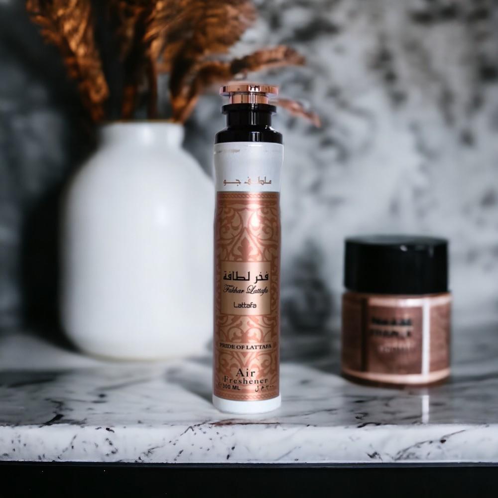 Lattafa Perfumes | Lattafa Home Air Freshener Bundle - Fakhar Silver, Fakhar Rose Gold & Khamrah Spray Aroma Floral