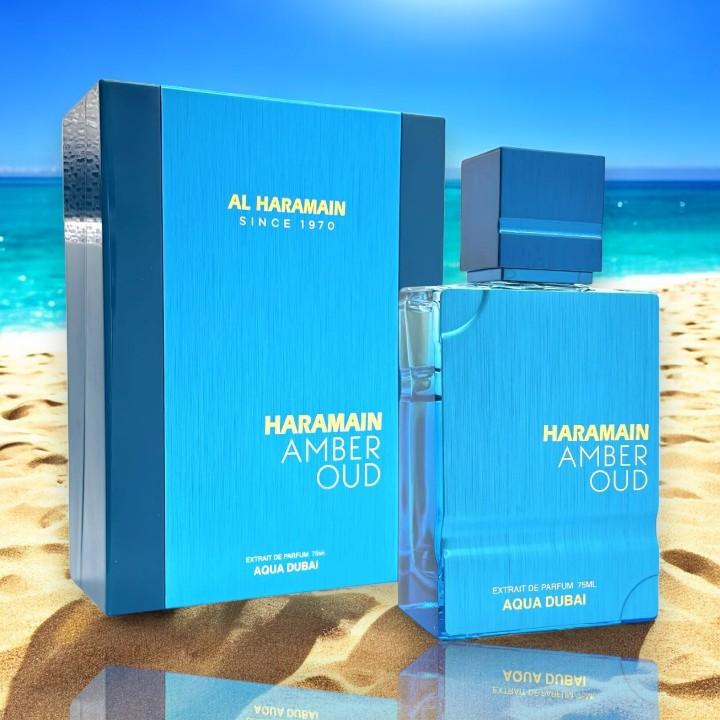 Al Haramain | Haramain Amber Oud | Aqua Dubai | Extrait de Parfum | Unisex Fragrance - 75 ml (2.54 oz)