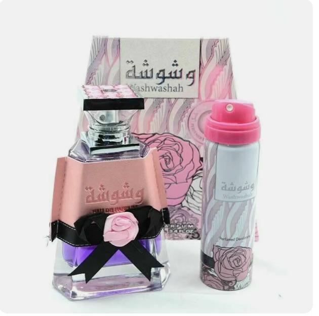Lattafa Perfumes | Washwasha - Women Fragrance - 3.4 oz (100ml) Perfume and Body Spray | White Floral - Amber - Sweet