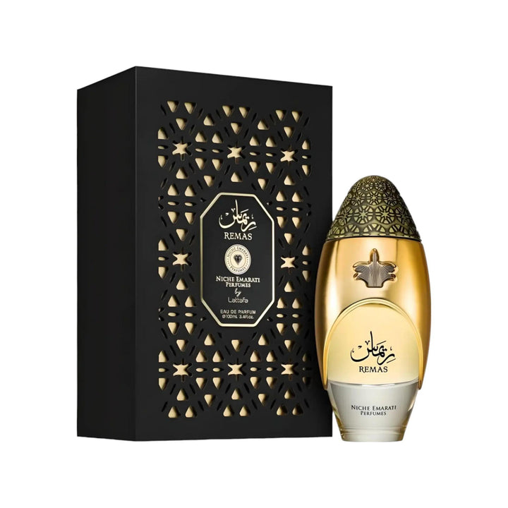 Niche Emarati by Lattafa | Remas - Unisex Eau de Parfum - 3.4 OZ (100 ML) Bergamot - Mango - Jasmine Fragrance