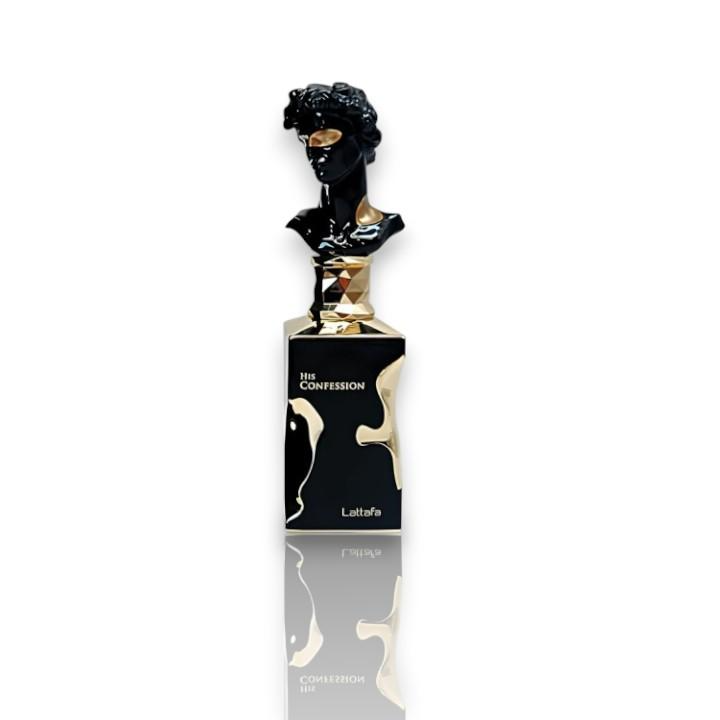 Lattafa | His Confession + Maahir Black 2-piece Men's Multi Pack Fragrance set. Main Notes: woody + amber + fresh spicy