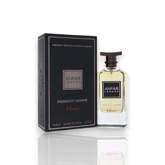 Anfar London | Midnight Homme | Intense | Men's Fragrance | 100 ML - 3.4 OZ | Extrait De Parfum | Grapefruit - Cardamom & Cinnamon