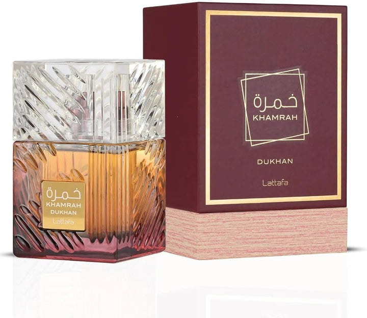 Khamrah Dukhan By Lattafa Eau De Parfum Spray 3.4 Oz