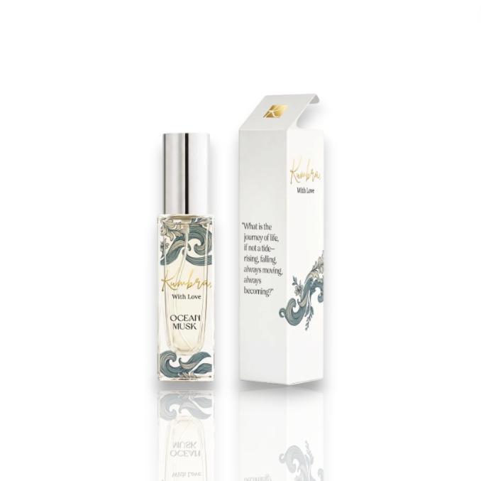 Kumbra With Love | Ocean Musk | Unisex Fragrance | 10 ML - 0.34 OZ | Eau De Parfum | Iris - Musk & Pepper