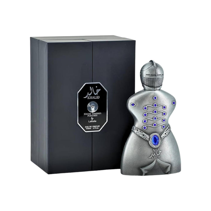 Niche Emarati | By Lattafa Perfumes - Khalid - Unisex Eau de Parfum - 2.7 Oz (80ML) Single Item - Leather & Amber Fragrance