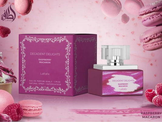 Lattafa Decadent Delights Raspberry Macaron Unisex Eau De Parfum (EDP) - 50ML