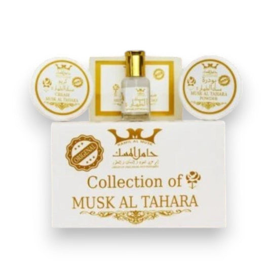 Hamil Al Musk Bundle Set - EDP Grade Multi-Pack Unisex with Tahara Oil, Cream, Powder, Soap - Fresh Notes - For Adults