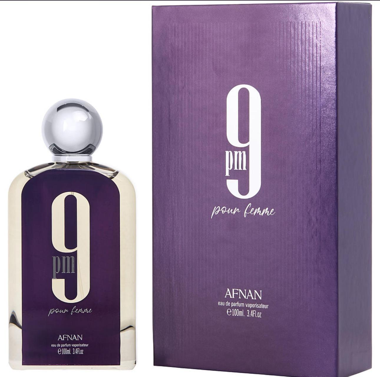 Afnan Perfumes | 9 PM + 9 AM Pour Femme Bundle | Women's Fragrances | 3.4 oz Per Bottle | Raspberry - Apple | Fruity - Green