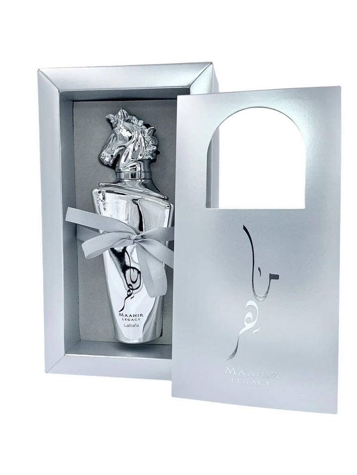 Lattafa Perfumes | Maahir Legacy + Air Freshener Bundle | 3.4 oz Bottle | 300 ml Air Freshener | Men's Fragrance