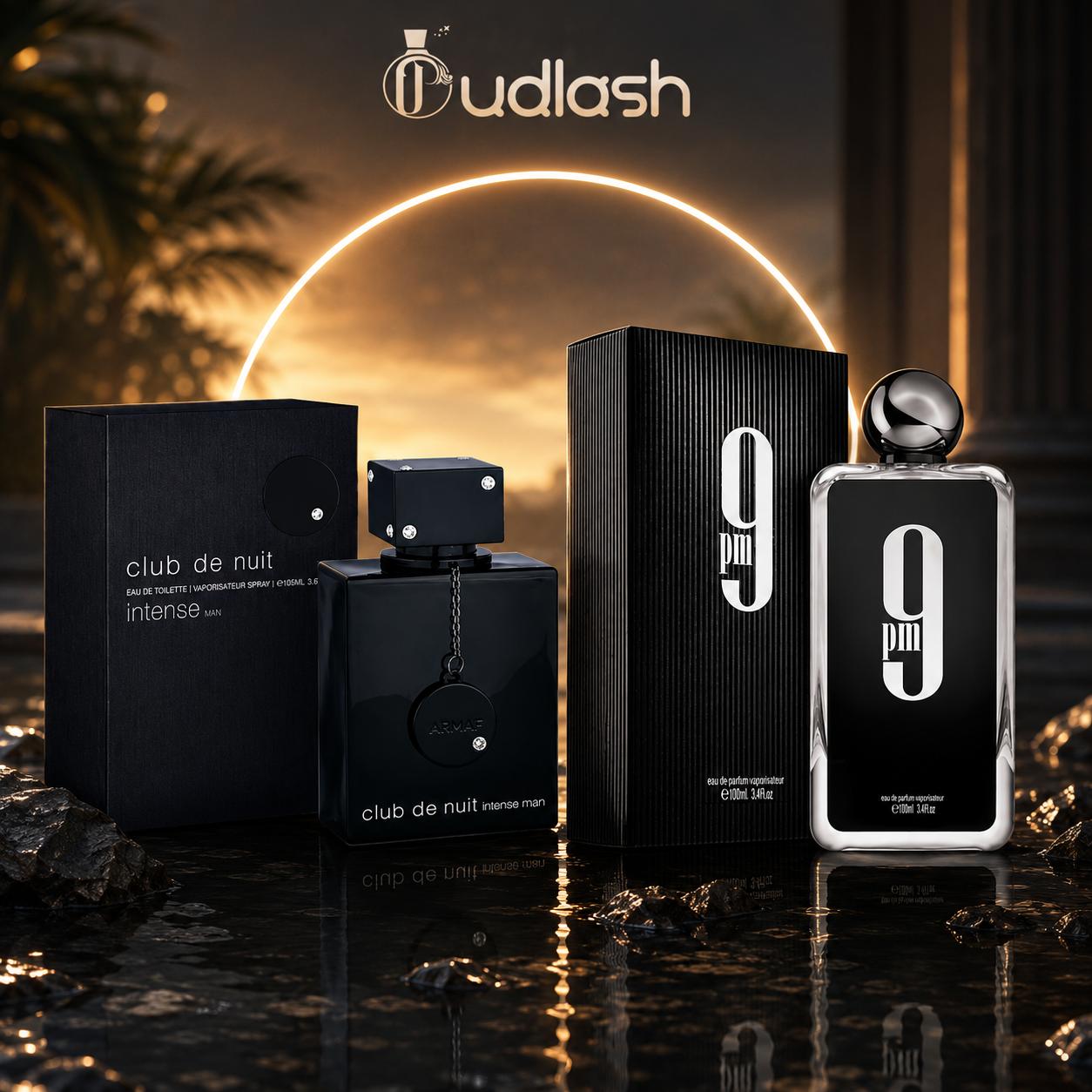 Armaf Fragrance Gift Bundle - 9 PM (3.4 oz) + Club de Nuit Intense (3.4 oz) Men's Long Lasting Day to Night Multi-Pack EDPs -