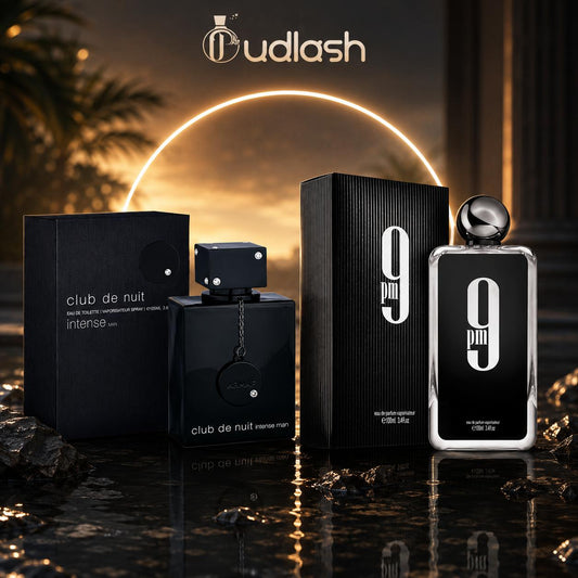Armaf Fragrance Gift Bundle - 9 PM (3.4 oz) + Club de Nuit Intense (3.4 oz) Men's Long Lasting Day to Night Multi-Pack EDPs -