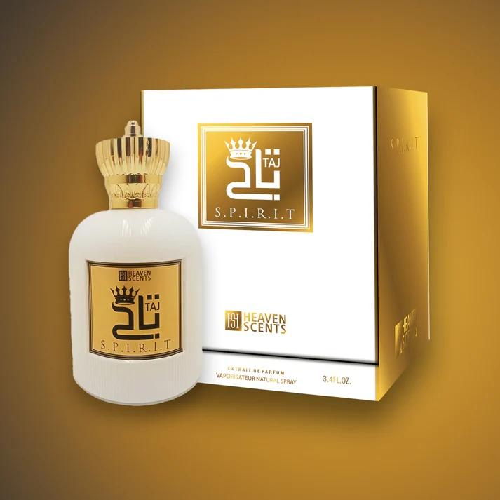 Heaven Scents | TAJ White [Spirit] - Unisex Eau de Parfum - 3.4 Oz (100ML) Musk - Vanilla - Amber Fragrance