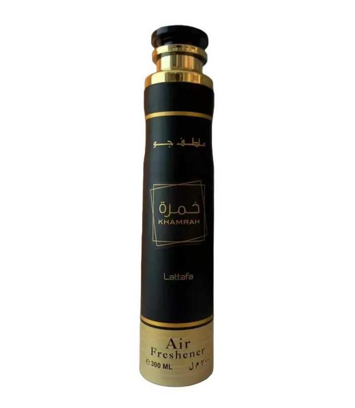 Lattafa Perfumes | Khamrah + Body Spray + Air Freshener 3-Piece Gift Set | Unisex Fragrance | 3.4 oz Bottle | 200-300ml Can |