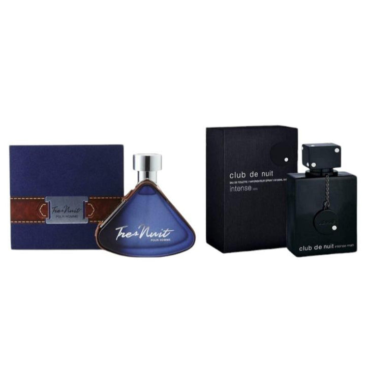 Armaf Perfumes | Club de Nuit Intense + Tres Nuit Bundle | Men's Fragrances | 3.4 oz Per Bottle | Citrus - Wood