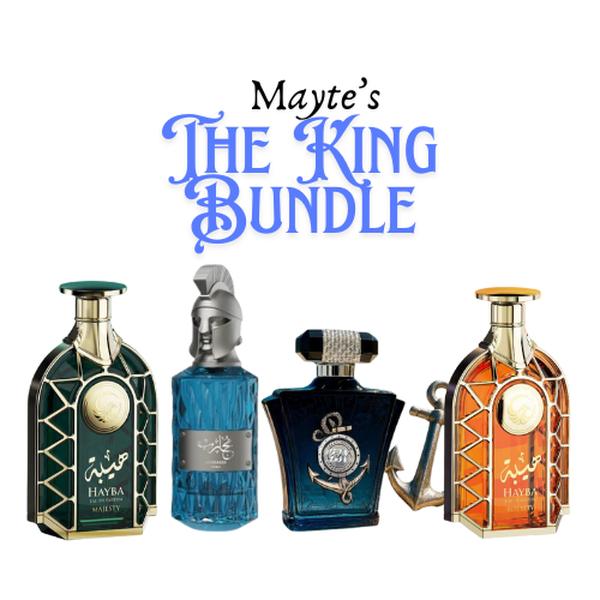 The King Bundle Multi-Pack: Z31, Hayba Royalty, Hayba Majesty, Muharib Hero Eau de Parfum (EDP) for Men, 3.4 fl oz-100ml, with Bergamot, Jasmine, Sandalwood Notes
