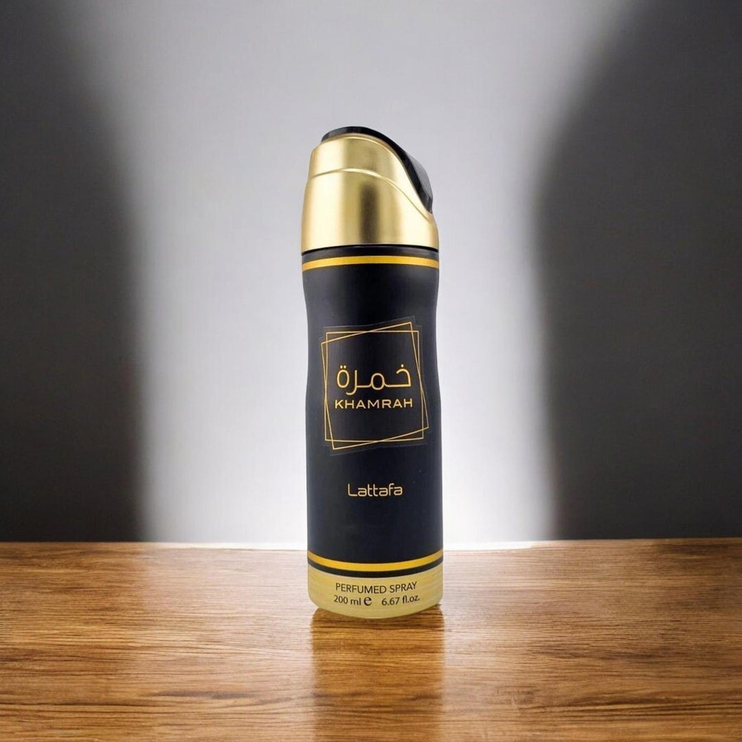 Lattafa Perfumes Khamrah Body Spray - 6.6 Oz (195ml) - Bergamot, Dates Accord, Cinnamon, Nutmeg Fragrance