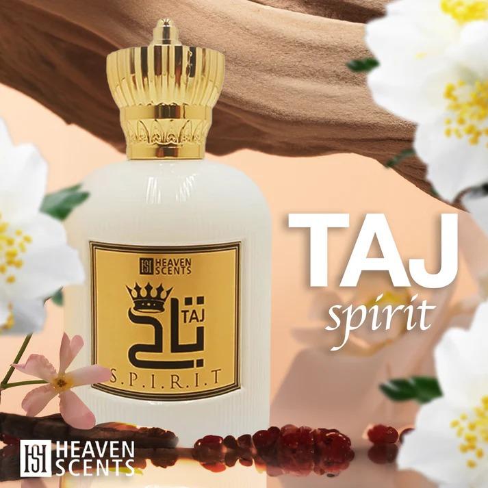 Heaven Scents | TAJ White [Spirit] - Unisex Eau de Parfum - 3.4 Oz (100ML) Musk - Vanilla - Amber Fragrance