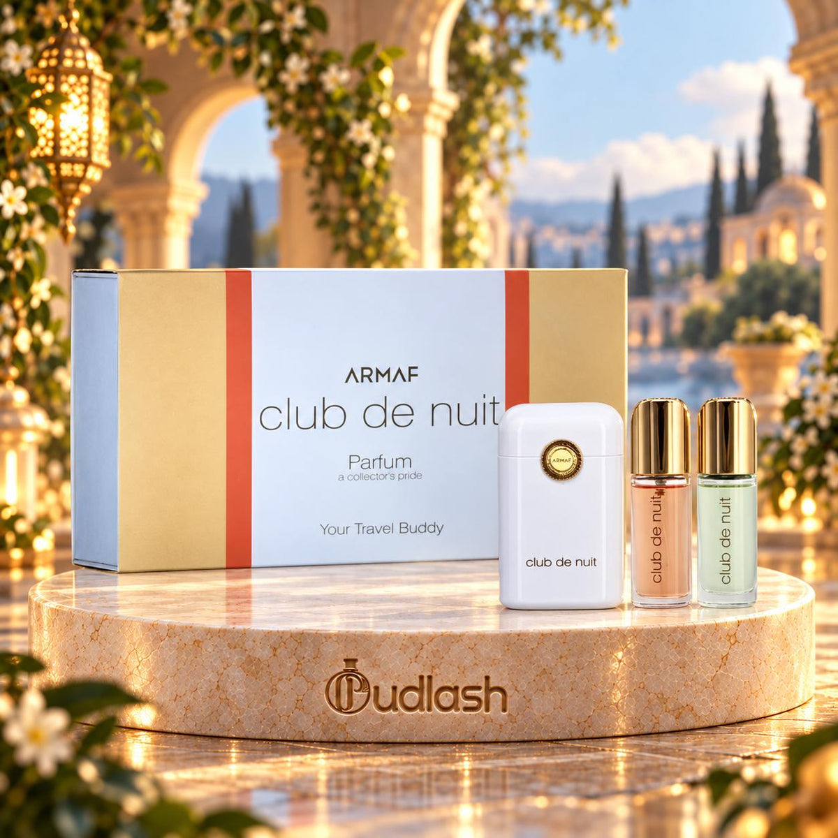 Armaf Club De Nuit Travel Gift Set For Women One Spray+One Oil+Luxury Pouch 12MLx2