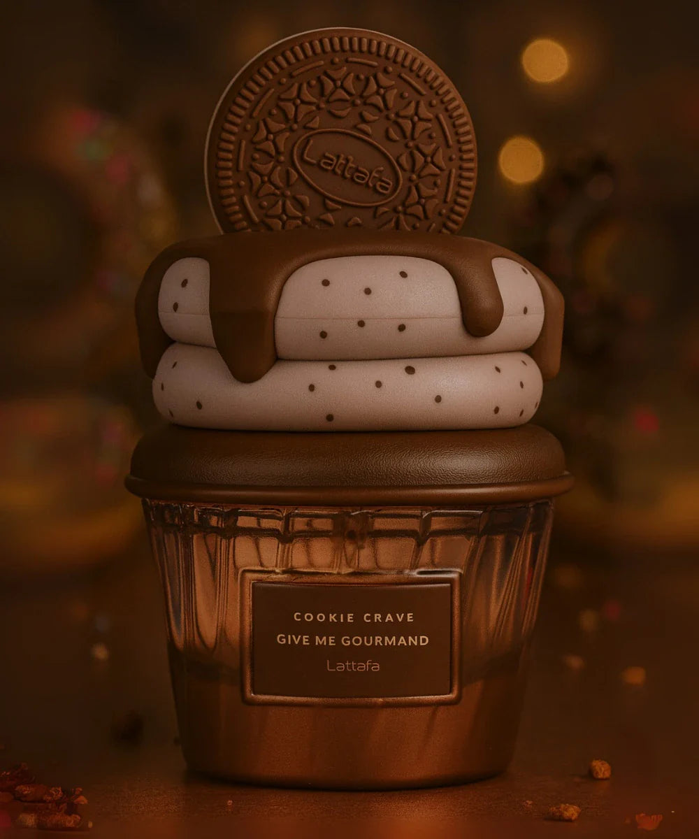 Lattafa | Give Me Gourmand | Cookie Crave | Eau De Parfum | Unisex Fragrance | 100 ML - 3.4 fl oz | Butter - Cocoa & Vanilla Notes