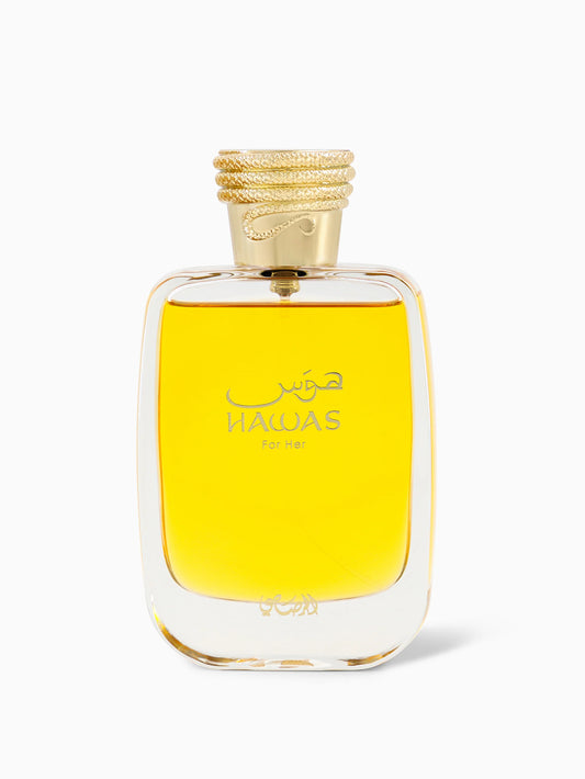 Rasasi | Hawas for Her | Eau De Parfum | Women's Fragrance | 100 ml - 3.4 fl oz | Pomegranate - Jasmine Sambac & Patchouli Notes