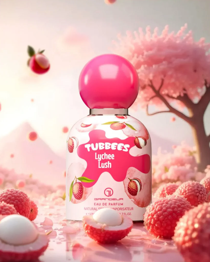 Grandeur | Tubbees - Lychee Lush | Kids Favorite Sweets Fragrances (50 ML / Bottle) From Grandeur