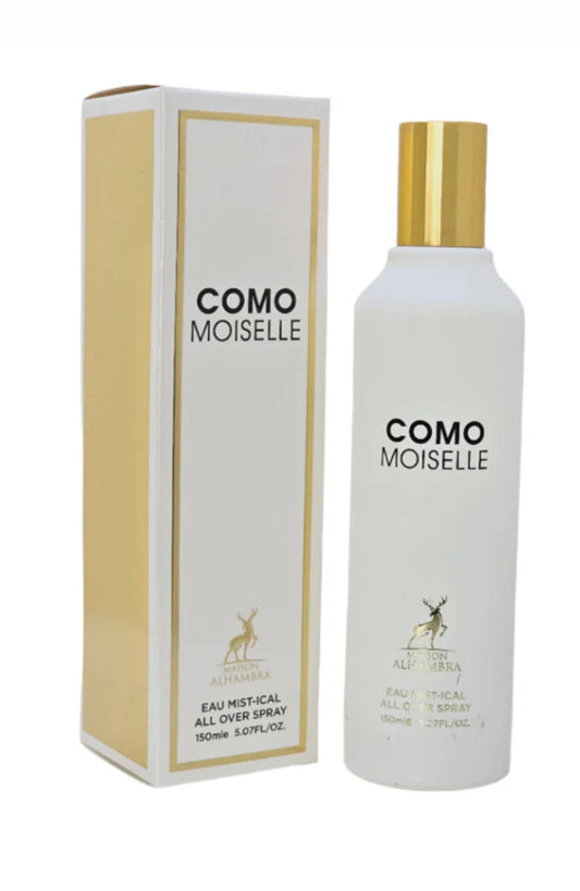 Maison Alhambra Como Moiselle All Over Spray for Women | 5.07 oz Body Spray | Amber Floral Fragrance | Orange, Turkish Rose, Jasmine, Vanilla & White Musk Notes