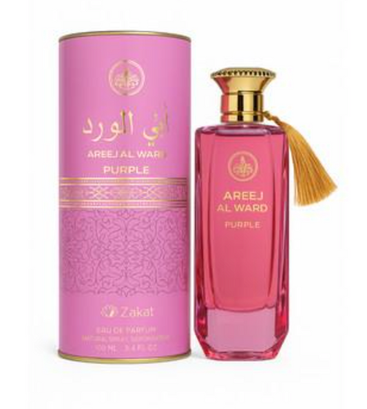 Zakat Areej Al Ward Purple – Women's Eau de Parfum 3.4 oz (100ml)