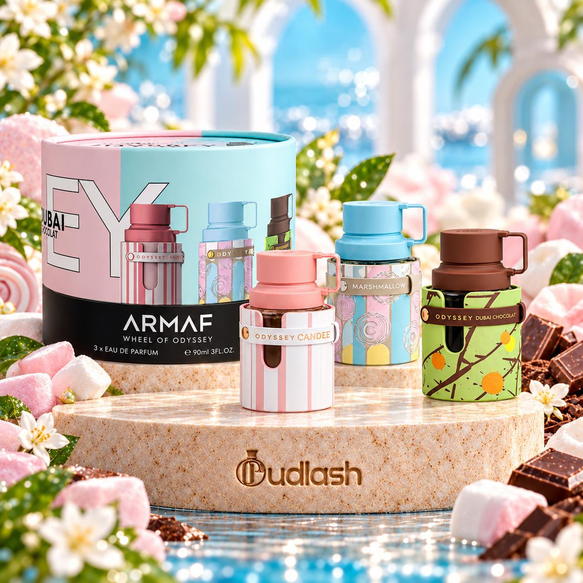 Armaf Odyssey Wheel Discovery Set For Women Dubai Choco + Marshmallow + Candee 1 OZx3