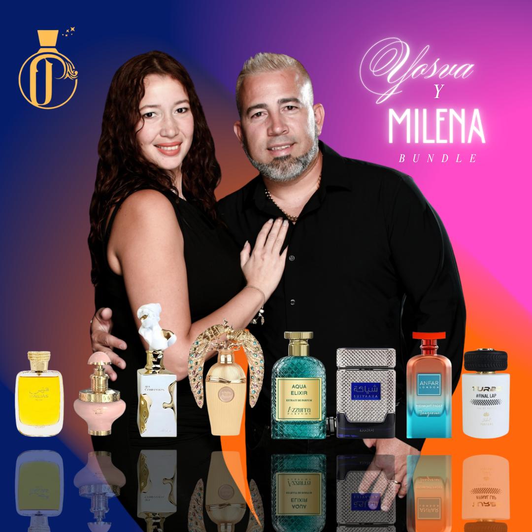 El Yosva Y Milena Bundle - 5 Perfumes (Hawas Her, Precious, Her Confession, Afeef, Aqua Elixir, Shiyaaka Blue, Tangerine, #Finallap) | Fresh Citrus-Spicy & Sweet Notes Eau De Parfum for Everyday Wear