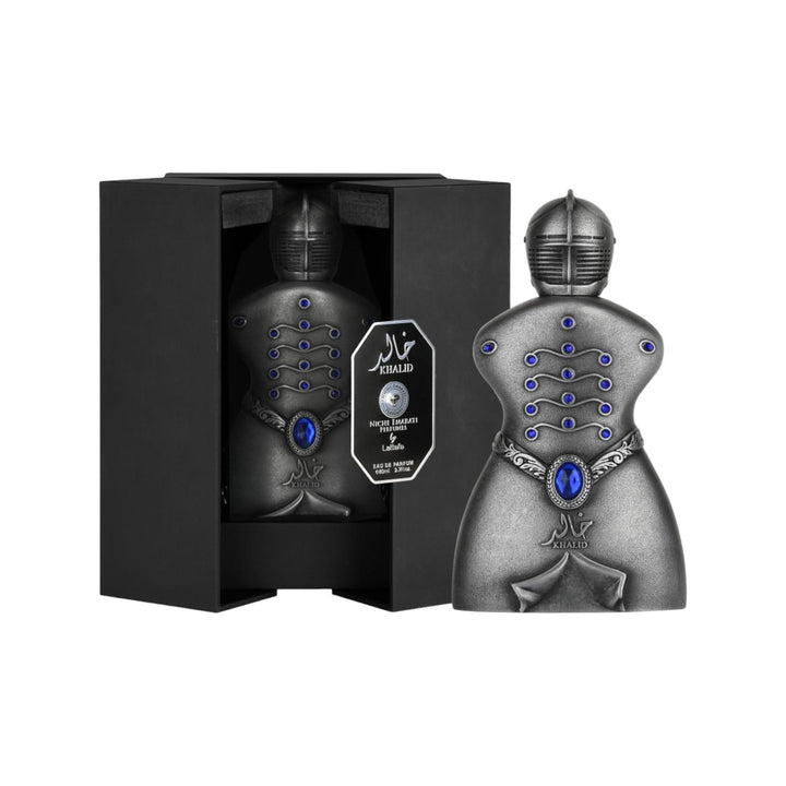 Niche Emarati | By Lattafa Perfumes - Khalid - Unisex Eau de Parfum - 2.7 Oz (80ML) Single Item - Leather & Amber Fragrance